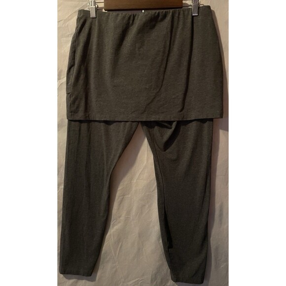 CABI M' Charcoal Gray Skirted Knit Leggings Athleisure Women's Size L - Picture 4 of 6